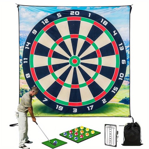 Golf chipping mat with - mat,